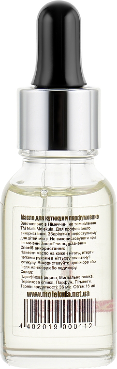 Perfumowany olejek do skórek Secret Love - Nails Molekula Professional Perfume Nail Oil — Zdjęcie N2