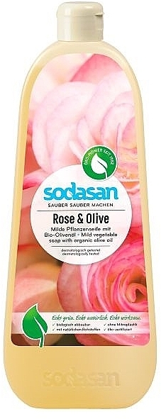 Mydło w płynie Róża i oliwka - Sodasan Liquid Rose-Olive