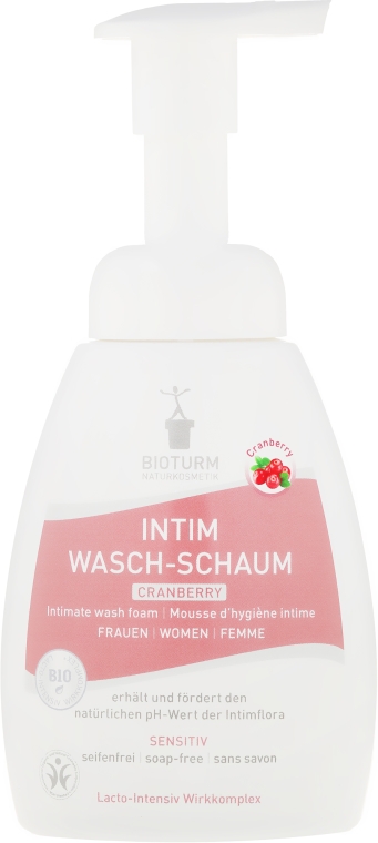 Hipoalergiczna żurawinowa pianka do higieny intymnej - Bioturm Intimate Wash Foam No.90 — Zdjęcie N1