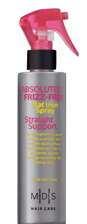 Prostujący spray zapobiegający puszeniu się włosów - Mades Cosmetics Absolutely Frizz-Free Straight Support Spray