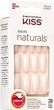 Zestaw sztucznych paznokci z klejem, naturalny - Kiss Nails Naturals — Zdjęcie N4