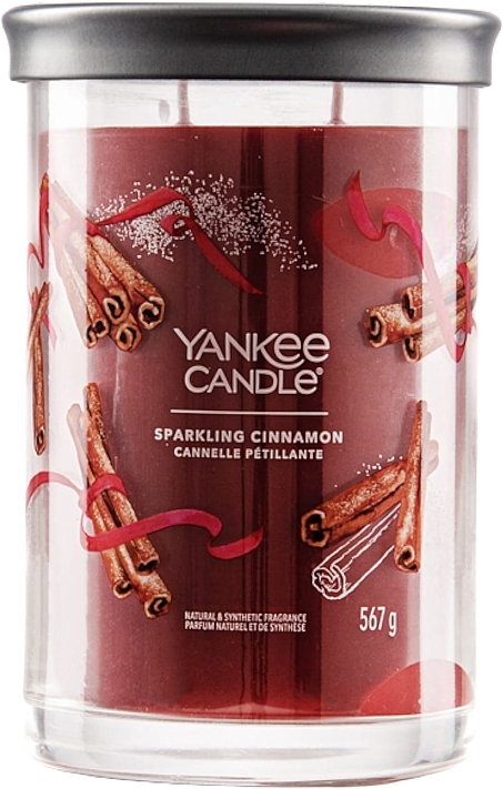 Świeca zapachowa w szkle, Sparkling Cinnamon, 2 knoty - Yankee Candle Sparkling Cinnamon — Zdjęcie N1