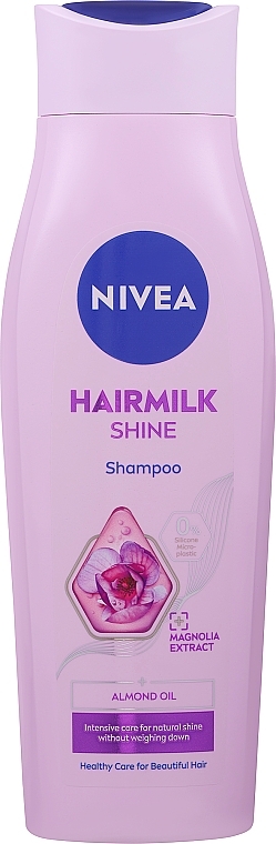 Szampon pielęgnujący do włosów matowych i zmęczonych - NIVEA Hair Milk Natural Shine