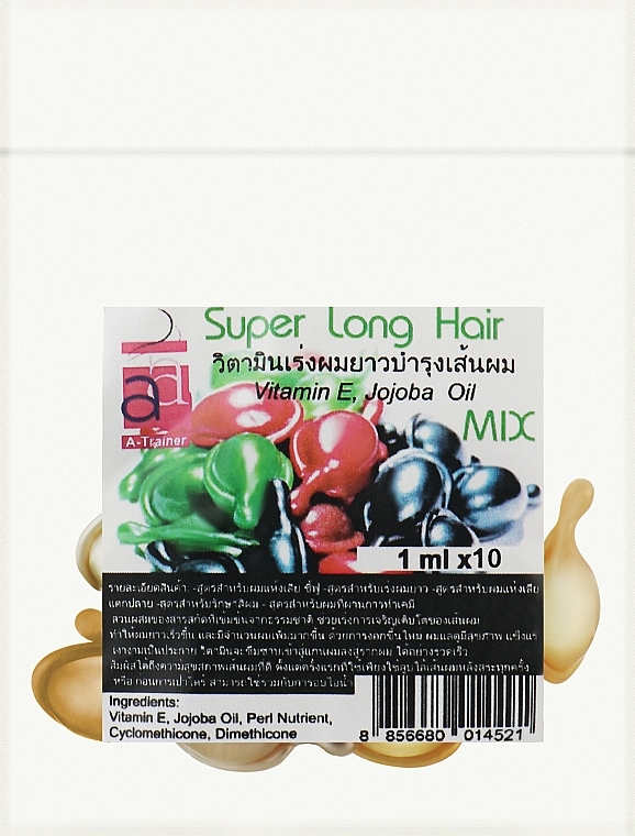 Regenerujące serum do włosów w kapsułkach , Ochrona termiczna - A-Trainer Super Long Hair — Zdjęcie N2