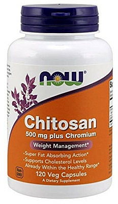 Naturalny suplement, 500 mg - Now Foods Chitosan With Chromium — Zdjęcie N1