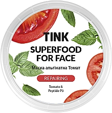 Odbudowująca maska alginianowa Pomidor i peptydy - Tink SuperFood For Face Alginate Mask — Zdjęcie N2