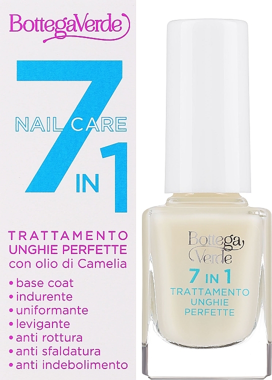 Wzmacniacz do paznokci 7 w 1 - Bottega Verde 7-In-1 Treatment For Perfect Nails With Camellia Oil  — Zdjęcie N2