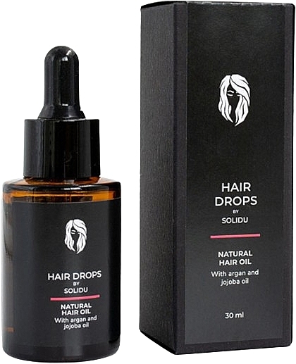 Olejek do włosów - Solidu Hair Drops Natural Hair Oil With Argan And Jojoba Oil