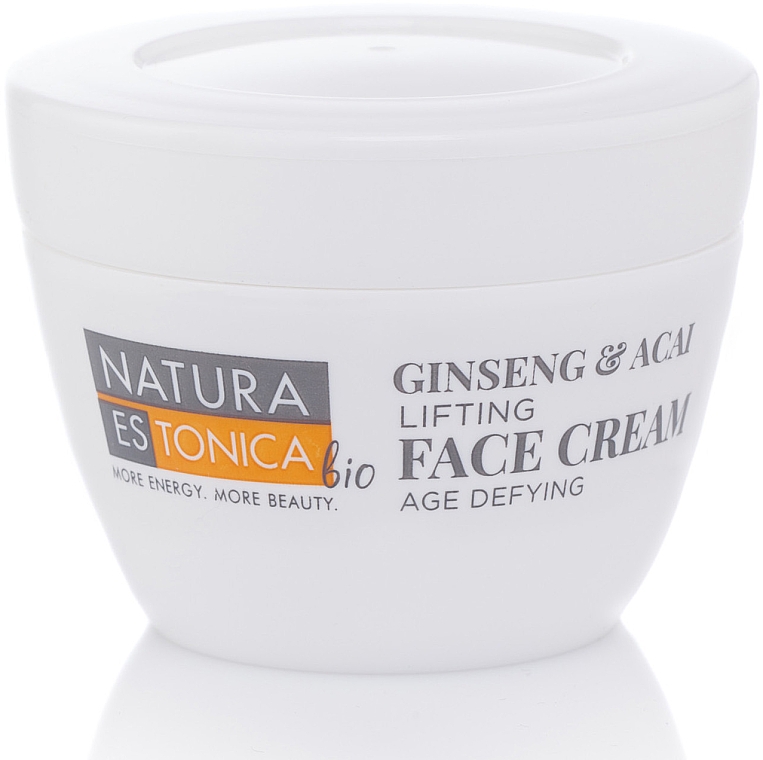 Liftingujący krem do twarzy Żeń-szeń i jagody acai - Natura Estonica Ginseng & Acai Face Cream