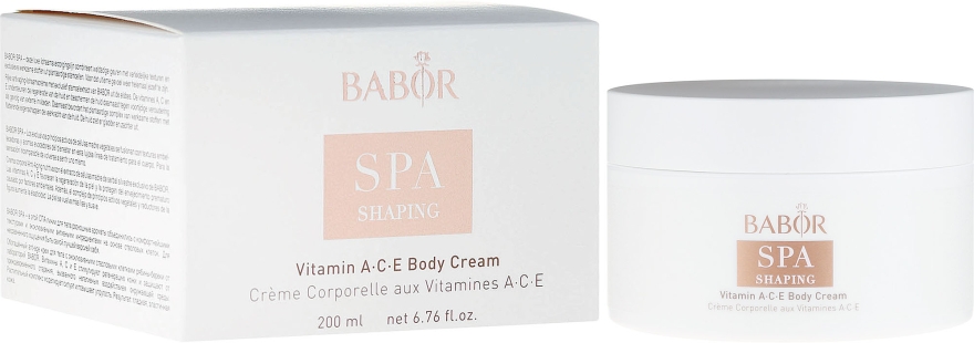 Modelujący krem do ciała z witaminami A, C, E - Babor SPA Shaping Vitamin A C E Body Cream — Zdjęcie N1