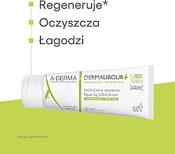 Regenerujący krem do twarzy, ciała i błon śluzowych dla niemowląt, dzieci i dorosłych - A-Derma Dermalibour + Repairing CICA-Cream — Zdjęcie N9