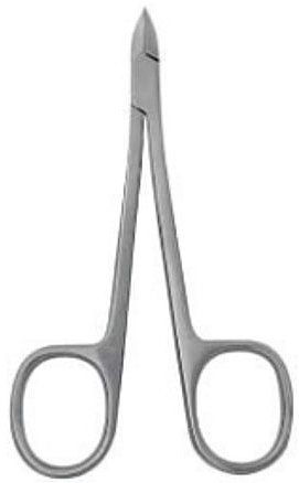 Cążki do skórek - Accuram Instruments Cuticle Nipper Scissor Square Type 10cm — Zdjęcie N1