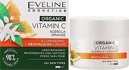 Rozświetlający krem rewitalizujący z witaminą C - Eveline Cosmetics Organic Vitamin C Cream — Zdjęcie N2