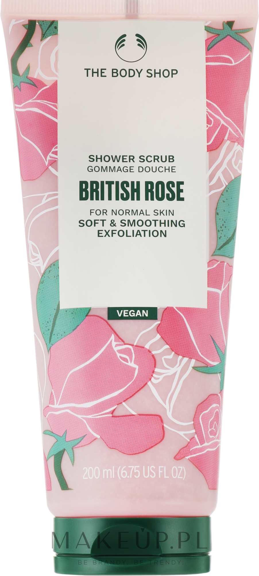 Złuszczający peeling do ciała - The Body Shop British Rose Shower Scrub — Zdjęcie 200 ml