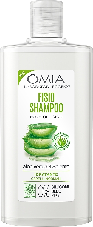 Szampon do włosów z aloesem - Omia Laboratori Ecobio Shampoo Aloe Vera — Zdjęcie N1
