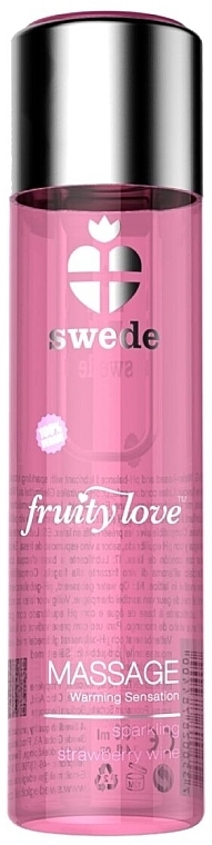 Żel do masażu z truskawkowym winem musującym - Swede Fruity Love Massage Warming Sensation Sparkling Strawberry Wine — Zdjęcie N1