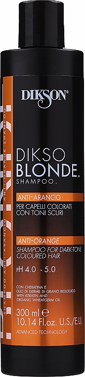 Szampon przeciw pomarańczowym odcieniom do włosów blond - Dikson DiksoBlonde Anti-Orange Shampoo — фото N5