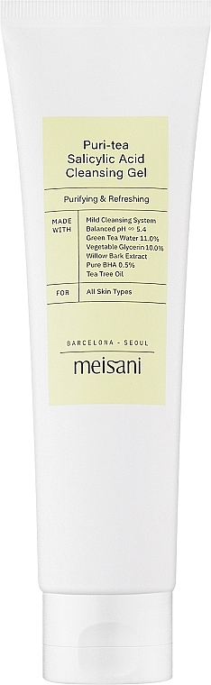 Żel do mycia twarzy - Meisani Puri-Tea Salicylic Acid Cleansing Gel — Zdjęcie N1