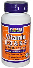 Witamina D3 i K2 na wsparcie układu krążenia - Now Foods Vitamin D3 & K2 1000 IU/45mcg — Zdjęcie N2