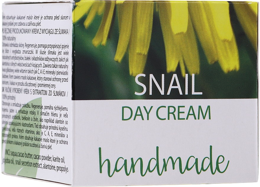 PRZECENA! Krem do twarzy na dzień z ekstraktem ze ślimaka - Hristina Cosmetics Handmade Snail Day Cream * — Zdjęcie N1
