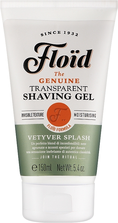 Przezroczysty żel do golenia - Floid Vetyver Splash Shaving Gel