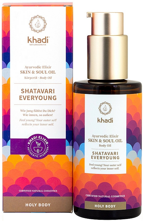 Odmładzający olejek do ciała - Khadi Ayurvedic Elixir Skin & Soul Oil Shatavari Everyoung — Zdjęcie N2