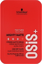 Matujący krem do włosów - Schwarzkopf Professional Osis+ Mighty Matte Strong Matte Cream — Zdjęcie N1