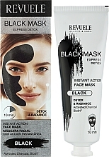 Czarna maseczka do twarzy - Revuele Express Detox Black Mask — Zdjęcie N2