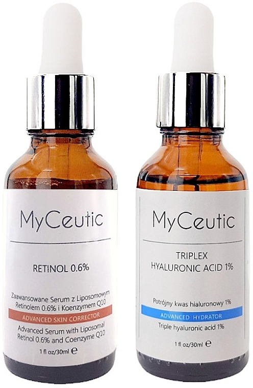 Zestaw - MyCeutic Retinol Skin Tolerance Building Retinol 0.6% Triplex Set 1 (f/ser 30 ml x 2) — Zdjęcie N1
