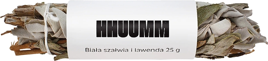 Kadzidło w postaci pęczka białej szałwii i liści lawendy - Hhuumm  — Zdjęcie N1