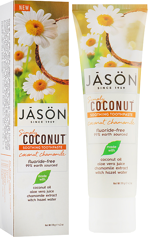 Pasta do zębów "Healing" z olejem kokosowym i rumiankiem - Jason Natural Cosmetics Simply Coconut — Zdjęcie N1