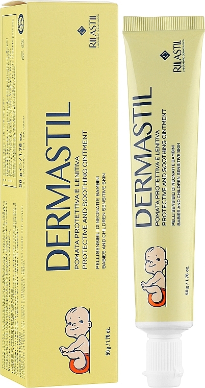 Ochronno-łagodząca pasta do pieluch - Rilastil Dermastil Pediatric Protective And Soothing Ointment — Zdjęcie N2