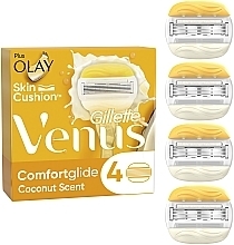 Wymienne wkłady do maszynki, 4 szt. - Gillette Venus Comfortglide & Olay Coconut Refills — Zdjęcie N2