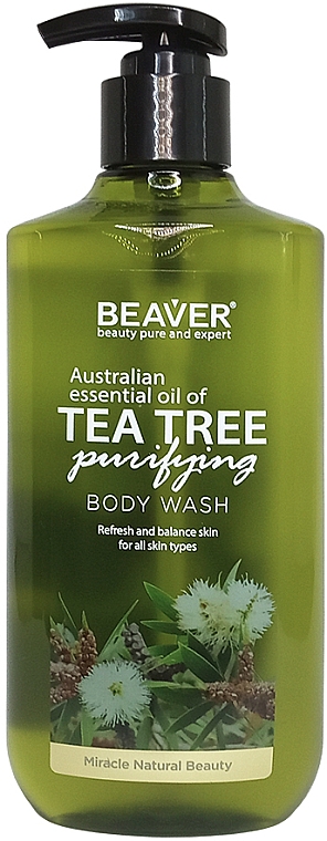 Żel pod prysznic z australijskim olejkiem z drzewa herbacianego	 - Beaver Professional Australian Tea Tree Body Wash — Zdjęcie N1