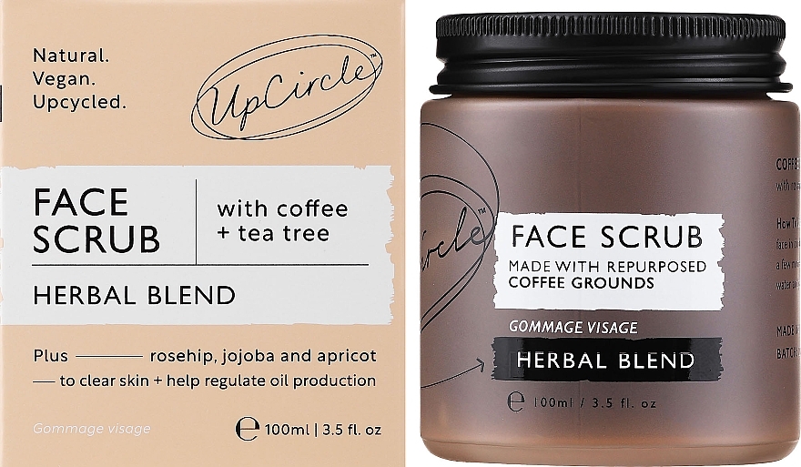 Peeling kawowy do twarzy Herbal - UpCircle Coffee Face Scrub Herbal Blend — Zdjęcie N2