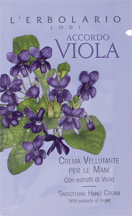 Krem do rąk Viola - L'Erbolario Accordo Viola Crema Vellutante per le mani (próbka) — Zdjęcie N1