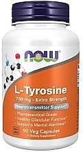 Aminokwasy L-tyrozyna, 750 mg - Now Foods L-Tyrosine Extra Strength — Zdjęcie N1