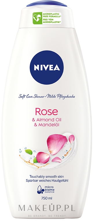 Żel pod prysznic Róża i olej ze słodkich migdałów - NIVEA Rose Shower Gel — Zdjęcie 750 ml