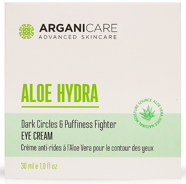 Krem pod oczy z aloesem - Arganicare Aloe Hydra Eye Cream — Zdjęcie N1