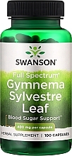 Suplement diety Gymnema Sylvestra, 400 mg, 100 kapsułek - Swanson Gymnema Sylvestre Leaf — Zdjęcie N1