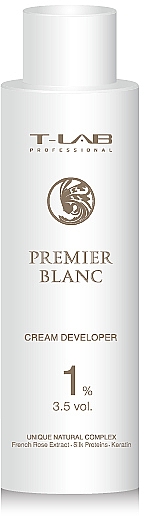 Kremowy utleniacz 1% - T-LAB Professional Premier Blanc Cream Developer 1% — Zdjęcie N1