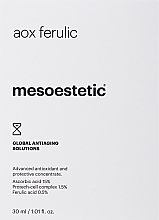 Serum antyoksydacyjne zapobiegające przedwczesnemu starzeniu się skóry - Mesoestetic Aox Ferulic  — Zdjęcie N1