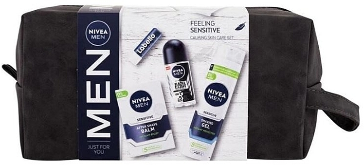 Zestaw - NIVEA (lip/balm/4.8g + f/balm/100ml + sh/gel/200ml + deo/50ml + bag) — Zdjęcie N1