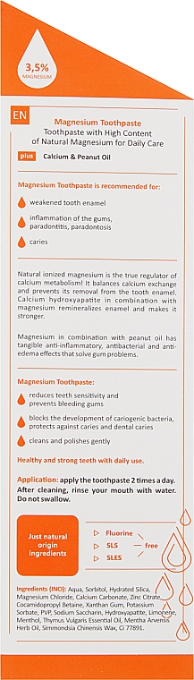 Pasta do zębów z magnezem i wapniem, bez fluoru - Magnesium Goods Toothpaste — Zdjęcie N3