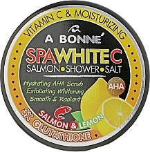 Kup Peeling solny pod prysznic z białym łososiem - A Bonne Spa White Salmon Shower Salt