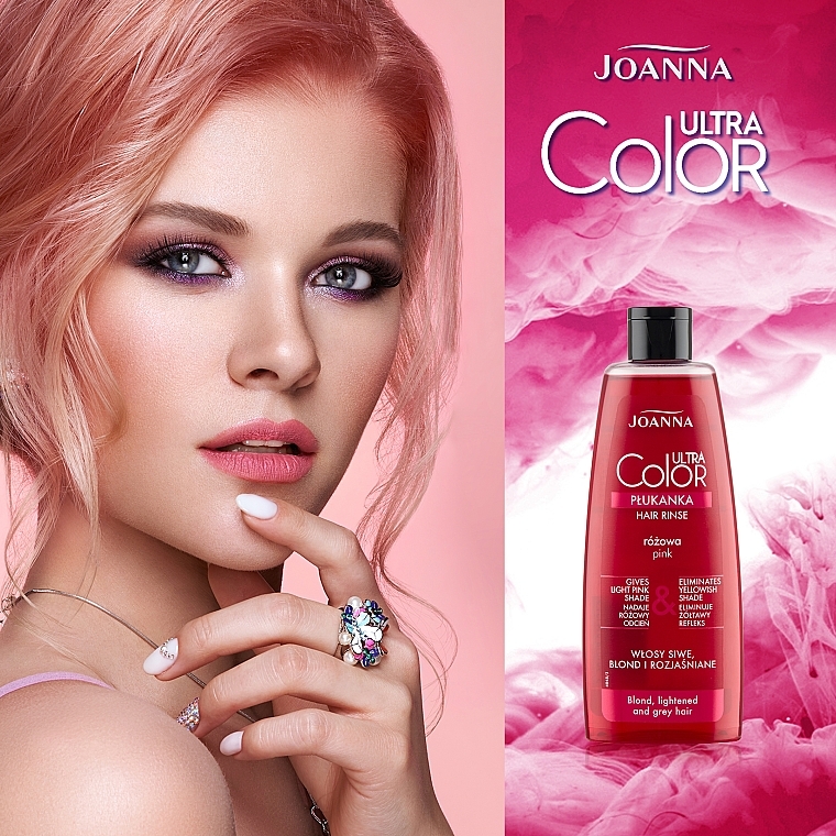 Różowa płukanka do włosów - Joanna Ultra Color System — Zdjęcie N4