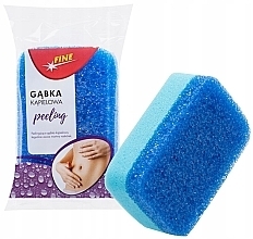 Gąbka do kąpieli peelingująca, niebieska - Fine Peeling — Zdjęcie N1