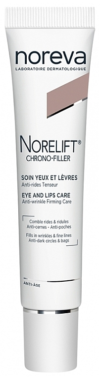 Krem na zmarszczki wokół oczu i ust - Noreva Norelift Chrono-Filler Eye & Lip Anti-Wrinkle Firming Care — Zdjęcie N1
