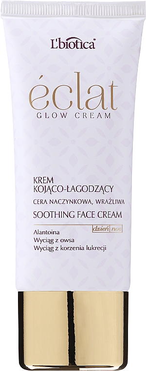 Kojąco-łagodzący krem do twarzy - L'biotica Eclat Glow Cream — Zdjęcie N2