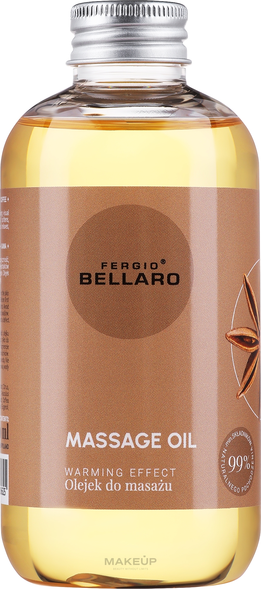 Rozgrzewający olejek do masażu ciała - Fergio Bellaro Massage Oil Slm Effect — Zdjęcie 200 ml